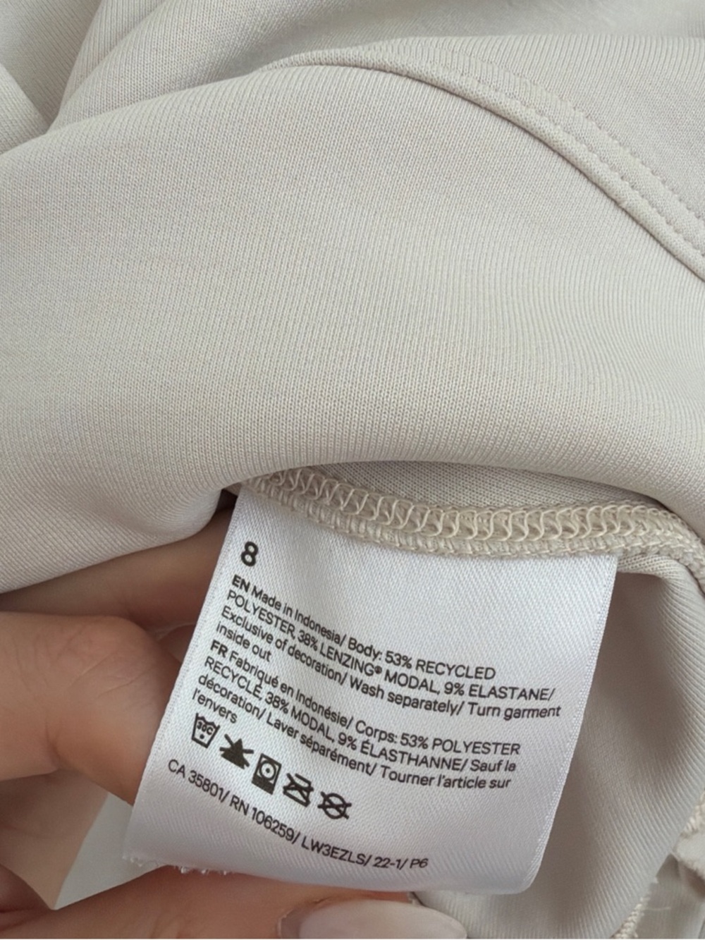 lululemon athletica Light Beige Cropped Crewneck Sweatshirt - Picture 4 of 4